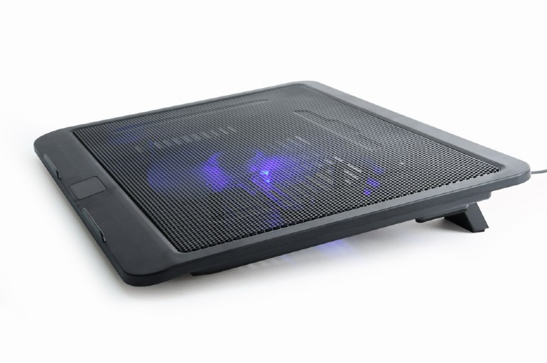 Gembird NBS-1F15-04, Notebook cooling stand, up to 15.6”, LED backlight in fans, Large 12 cm cooling fan, 1000 RPM (± 10 %), Black photo 4