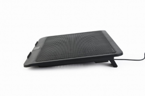 Gembird NBS-1F15-04, Notebook cooling stand, up to 15.6”, LED backlight in fans, Large 12 cm cooling fan, 1000 RPM (± 10 %), Black thumbnav 3