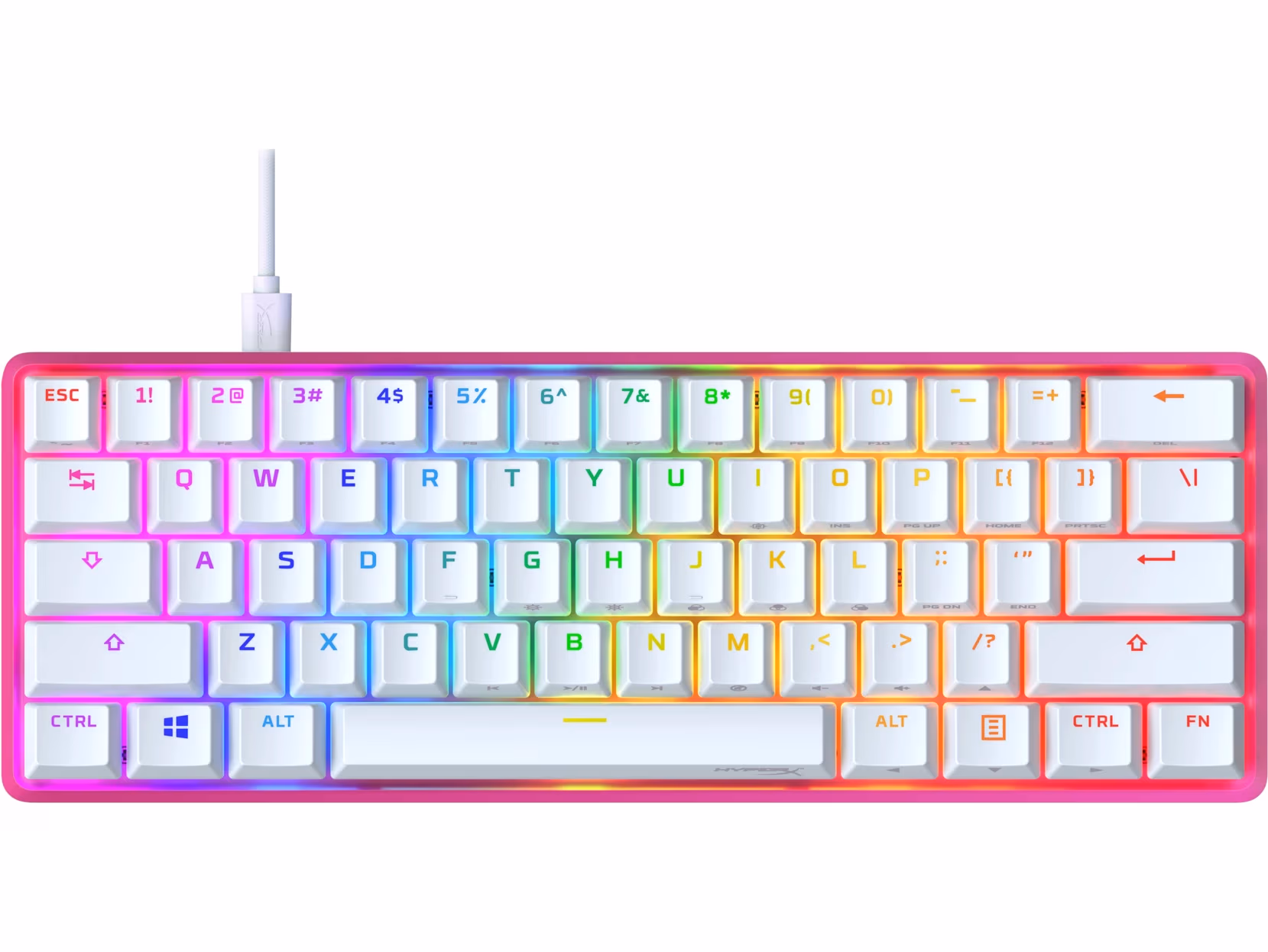 Tastatura HYPERX Alloy Origins 60 Pink, HX Red key switch [572Y6AA#ACB] 