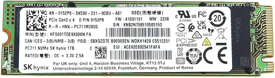 M.2 NVMe SSD SK Hynix BC901, 1TB photo 1