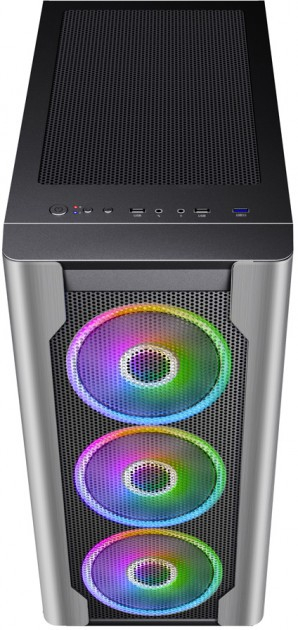 Carcasa 1STPLAYER DX / no PSU / Side-Window / 4x140mm / EATX / Silver photo 3