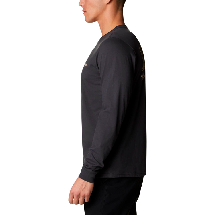 Hanorac pt bărbați Columbia Pikewood Graphic Long Sleeve Shirt S Gri photo 3