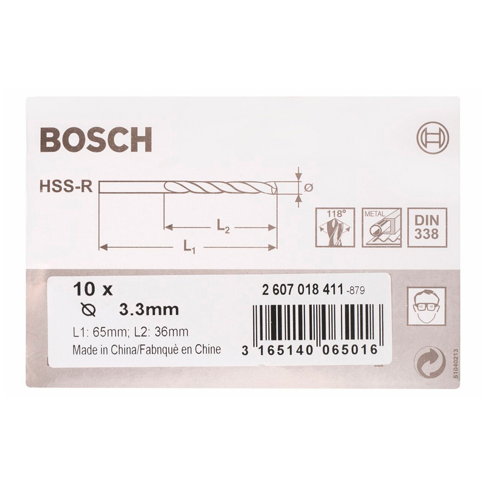 Burghiu Irwin HSS 3,3x36x65, 2607018411 photo 2