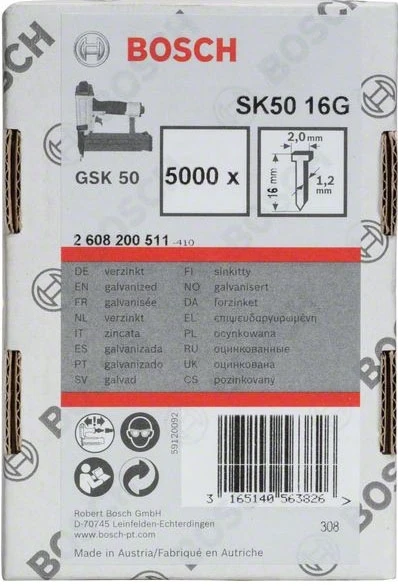 Set de stifturi cu cap ascuns Bosch 5000- 1.2 mm, 2608200511