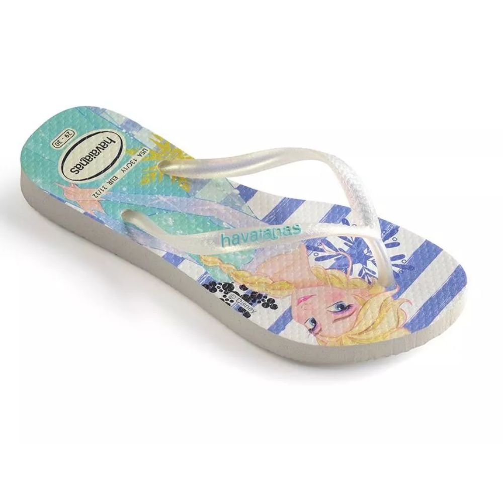 Slapi Havaianas KIDS SLIM FROZEN / 35/36 cm / Alb photo 2