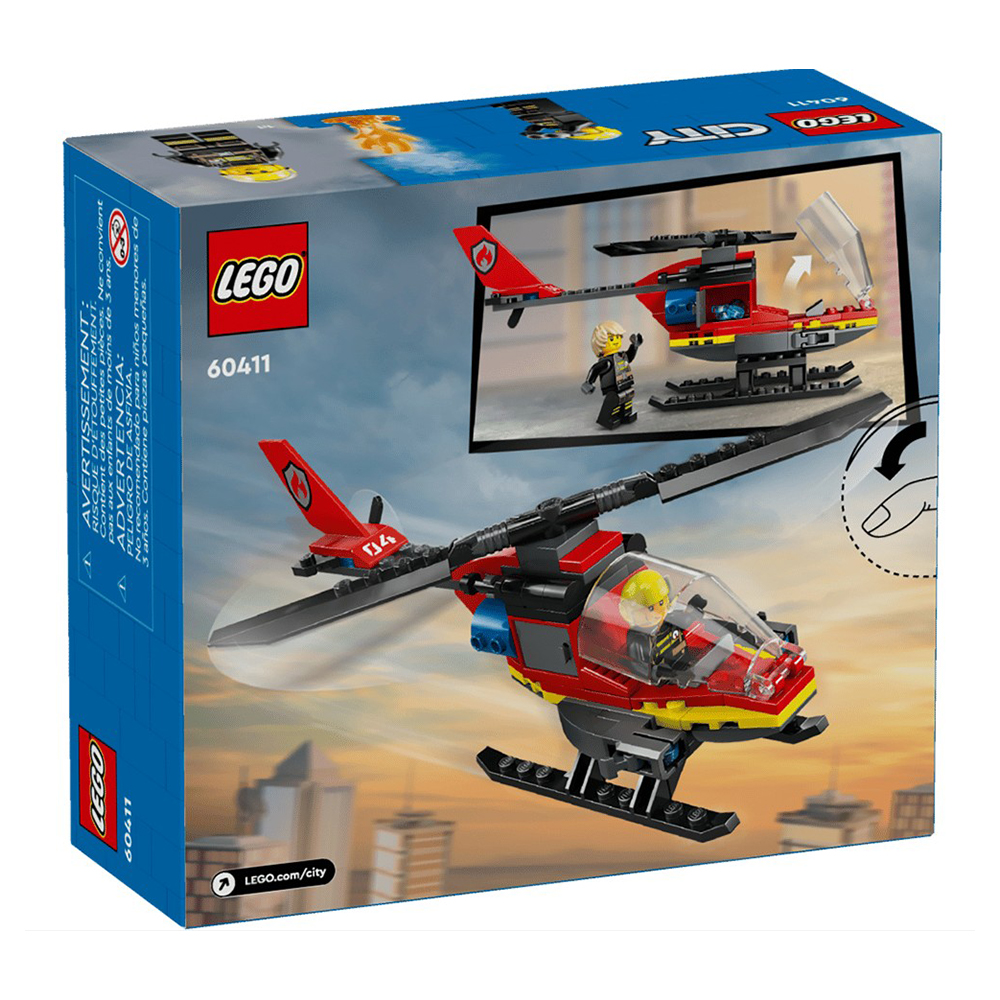 Constructor Lego City Fire Rescue Helicopter 60411 de la 5+ ani photo 1 Constructor Lego City Fire Rescue Helicopter 60411 de la 5+ ani photo 1