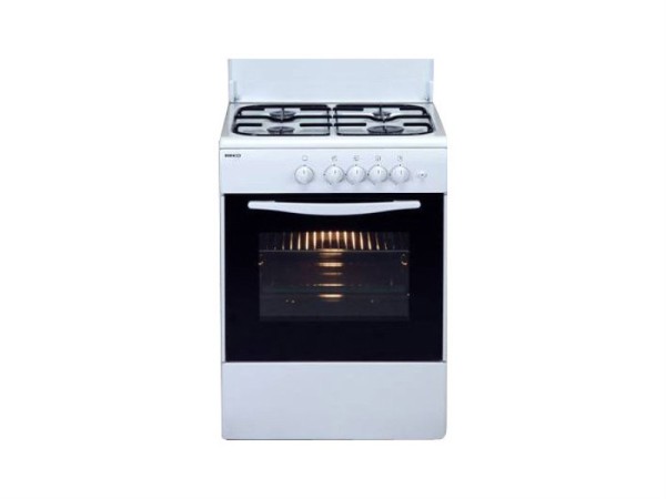 Газовая плита Beko CG61011 / 4 конфорок / 60 см / Белый photo 1 Газовая плита Beko CG61011 / 4 конфорок / 60 см / Белый photo 1