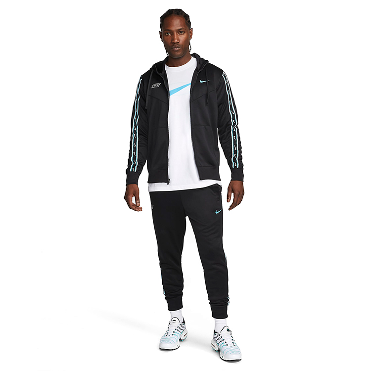 Hanorac pt bărbați Nike M NSW REPEAT SW PK FZ HOODY S Negru photo 5