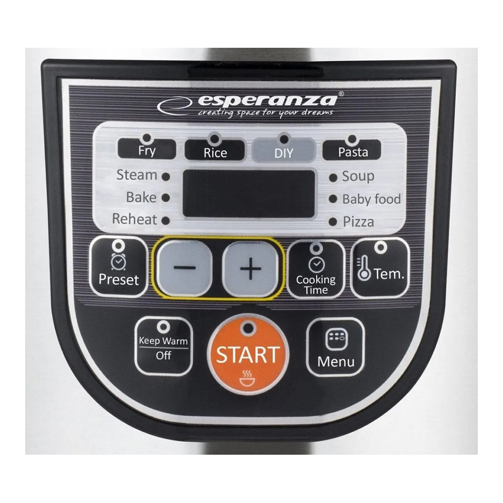 Мультиварка Esperanza  EKG011 /5 л и более / 860 / 11авто-программ / Черный с нержавеющей сталью photo 3