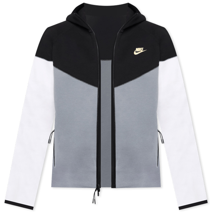 Hanorac pt bărbați Nike M NK TCH FLEECE FZ WR HOODIE S Gri-alb photo 2