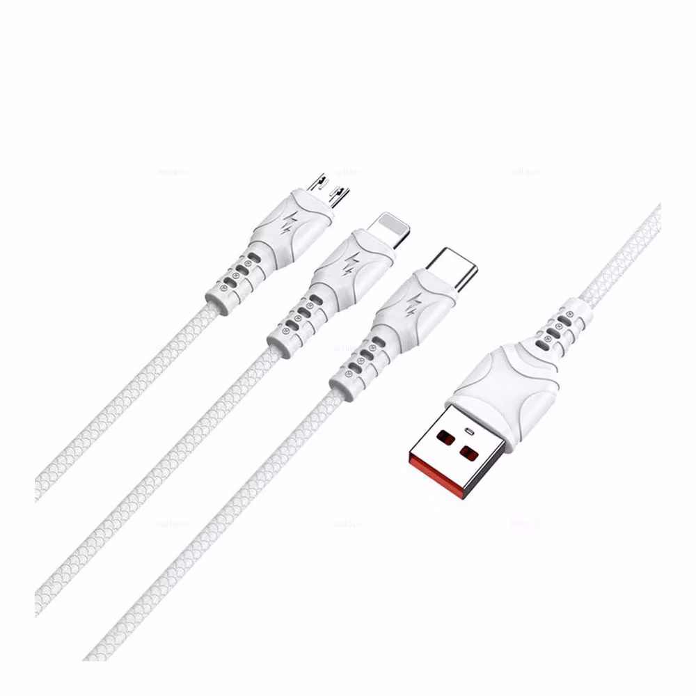 Cablu USB-A/Type-C - Lightning/Type-C/Micro USB Jokade JA011 