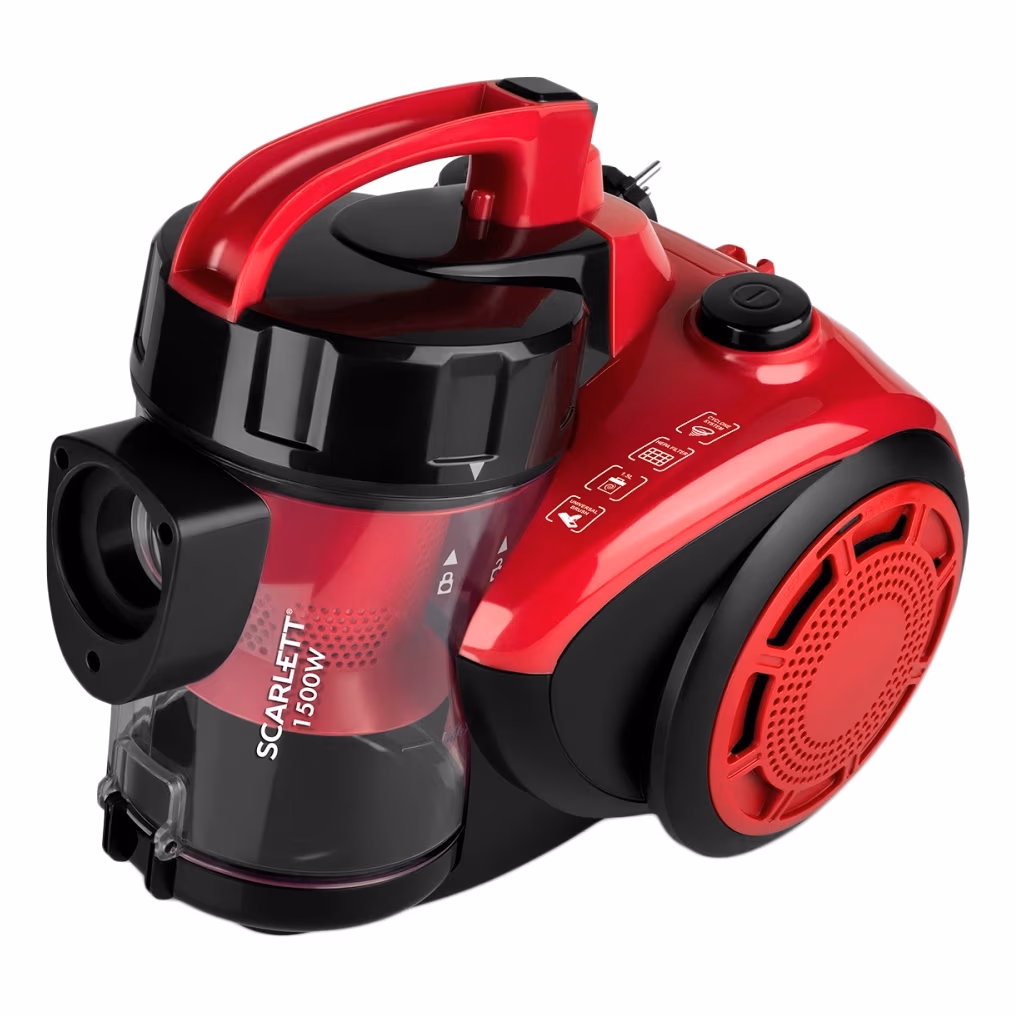 Пылесос с контейнером Scarlett SCVC80C11, 1-1.9 л, 1500 Вт, Красный/черный