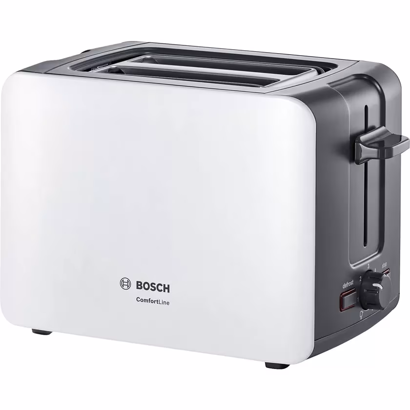 Тостер Bosch TAT6A111, 2 тоста, 1090 Вт, Белый