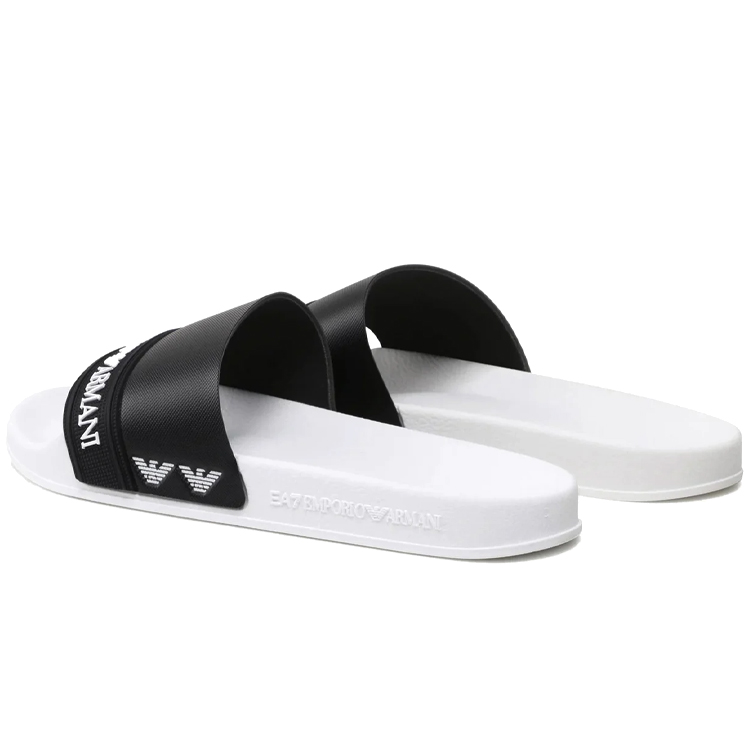 Slapi EA7 EMPORIO ARMANI WATER SPORTS TAPE SL pt Barbati / 37.5 / Negru-alb photo 3