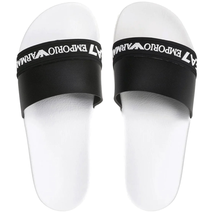 Slapi EA7 EMPORIO ARMANI WATER SPORTS TAPE SL pt Barbati / 37.5 / Negru-alb photo 5