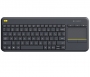 Logitech Wireless Touch Keyboard K400 Plus, Multi-touch touchpad, Nano receiver, USB, Retail, Black thumbnav 1
