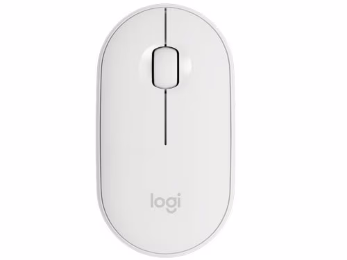 Logitech Wireless Mouse Pebble M350 White, Optical Mouse for Notebooks, 1000 dpi, Nano receiver,  Blue, Retail 