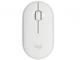 Logitech Wireless Mouse Pebble M350 White, Optical Mouse for Notebooks, 1000 dpi, Nano receiver,  Blue, Retail