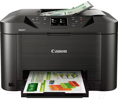 MFD Canon MAXIFY MB5140 (0960C007), Colour Print/Scan/Copier/Network/FAX, DADF(50-sheet),USB Reader,Wi-Fi+Cloud Link,A4,Print 600x1200dpi_2pl,Scan1200x1200dpi,ESAT 24.0/15.5ipm,64-275г/м2,Max.20k p/month,Paper Input: 250sheets,4-ink PGI-2400/2400XLBK,C,M, photo 1