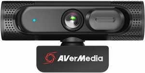 AverMedia FHD 1080p Wide Angle Webcam - PW315: USB 2.0 FHD 1080p 60fps Webcam, Ultra-wide 95° FOV, 2MP CMOS sensor, 360-Rotation, Privacy Shutter, Flexible Mounting, Fixed Focus, Dual Stereo microphones, Cable length: 1.5m