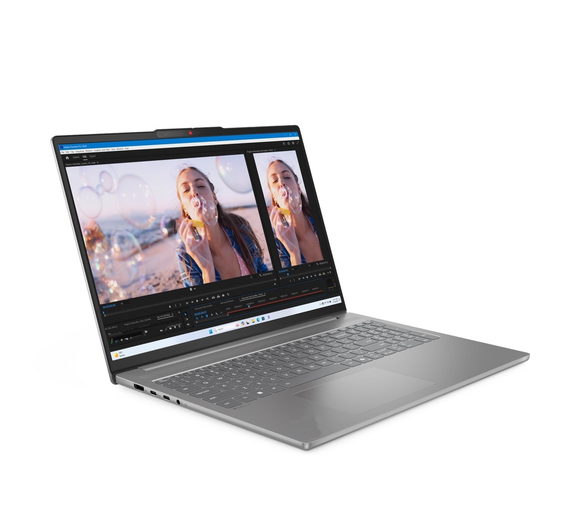 Ноутбук 16” Lenovo IdeaPad Slim 5 16AKP10/ 2.8K OLED/ AMD Ryzen AI 7 350/ 32GB / 1TB SSD / Luna Grey photo 2