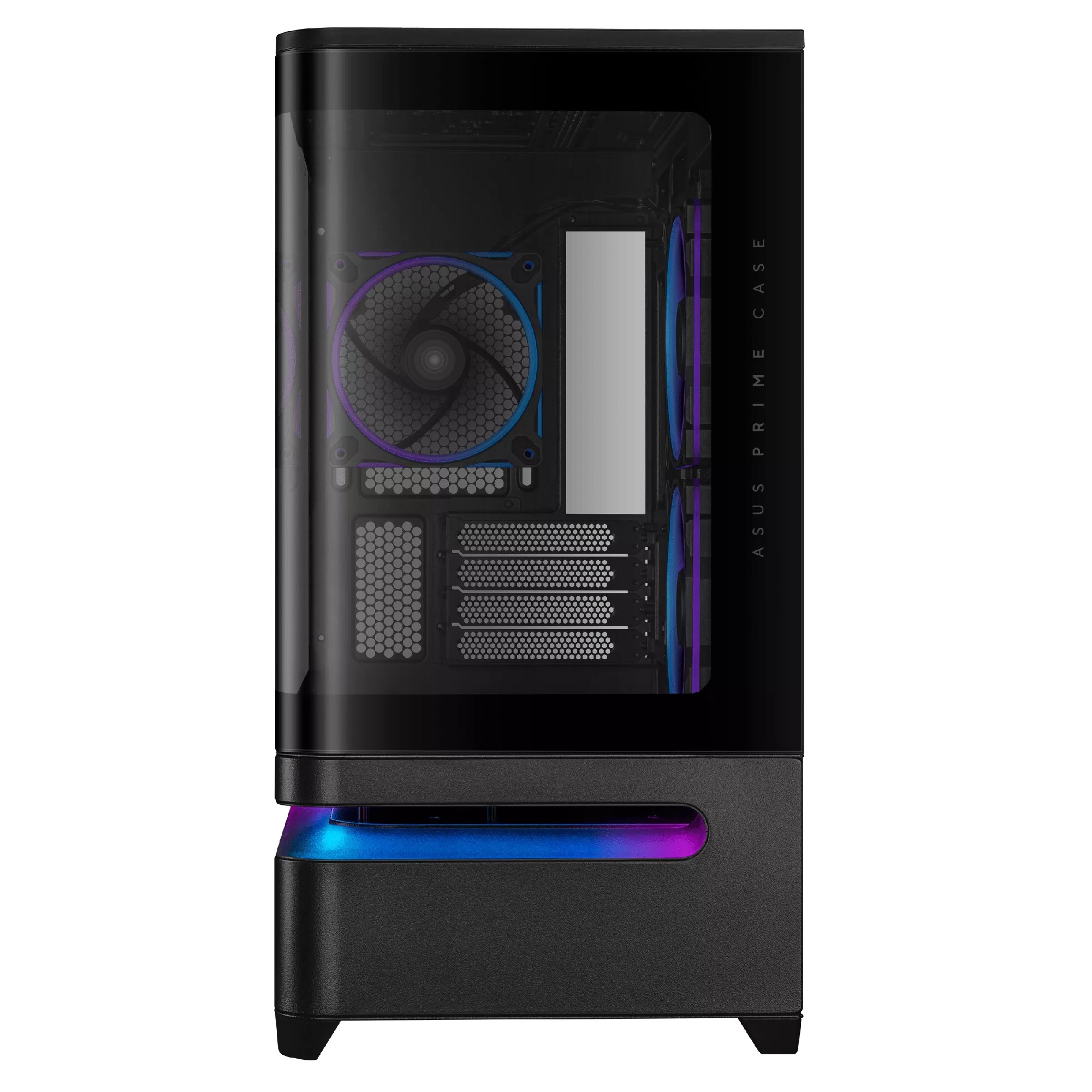 Carcasa ASUS Prime AP202 ARGB Tempered Glass/ noPSU / 3x MR120 ARGB fans/ mATX / Black photo 2