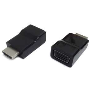 Adapter HDMI-VGA - Gembird  AB-HDMI-VGA-001, HDMI to VGA adapter, Converts digital HDMI input (19 pin male, v.1.4) into analog VGA output (DB15 female), Blister photo 1