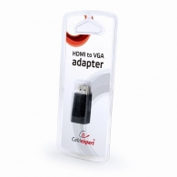 Adapter HDMI-VGA - Gembird  AB-HDMI-VGA-001, HDMI to VGA adapter, Converts digital HDMI input (19 pin male, v.1.4) into analog VGA output (DB15 female), Blister thumbnav 2