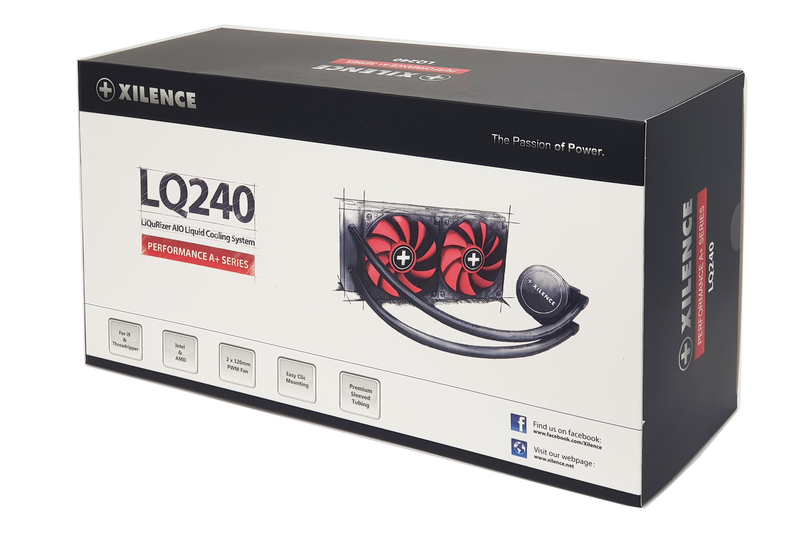 XILENCE Liquid Cooler (XC975) ”LiQuRizer 240” Performance A+ Socket LGA 1700/2066/2011/115x/1200 & AM5/AM4, up to 300W, 2x TF120 Red Fans:120x120x25mm, PWM fans:700-1800rpm, 18.0-32.2 dBA, 70CFM, pump: 2100±10% rpm, 25dBA, 3 pin, LED lit Pump Head, Black photo 4