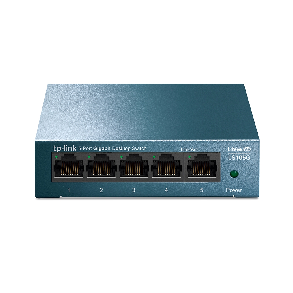 Коммутатор TP-LINK LS105G / 5 port / Gigabit / RJ45 / steel case, LiteWave, Green Technology photo 1