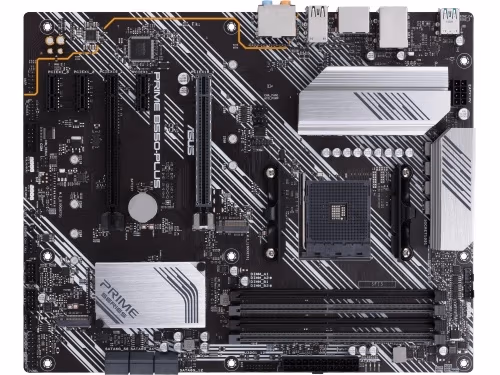 ASUS PRIME B550-PLUS, Socket AM4, AMD B550, Dual 4xDDR4-4800, APU AMD graphics, HDMI, DP, 2xPCIeX16 4.0, 6xSATA3, 3xPCIeX1, RAID, 2xM.2 4.0slot, ALC887 HDA, SPDIF, 1xGbE LAN, 2xUSB3.2 Gen 2(A+C), 6xUSB3.2, Aura Sync RGB, ATX