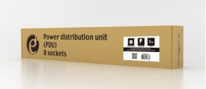 Gembird EG-PDU-014-C14, Power distribution unit (PDU), 8 Schuko sockets, 1U, 16A, C14 plug 3 m cable thumbnav 4
