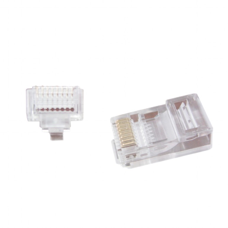 RJ45 Modular Plug LC-PTU-01/50, Universal pass-through modular UTP plug 8P8C, 50 pcs/bag photo 1