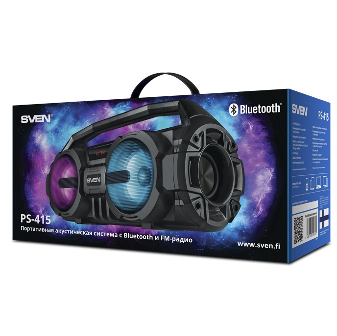 Boxa portabila SVEN PS-415 Black / 12W / Bluetooth / FM tuner / USB / microSD photo 10