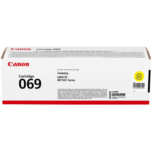Laser Cartridge Canon 069 Y (5091C002), yellow (1900 pages) for Canon i-SENSYS MF752Cdw/ MF754Cdw/ LBP673Cdw photo 1
