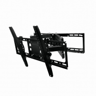 Full-motion TV-Wall Mount for 37 -80”- Gembird ”WM-80ST-02”, allows up to 120 degrees swivel and 20 degrees tilting, max. 60 kg, Distance to wall: 58 - 402 mm, max. VESA 600 x 400, Black thumbnav 2