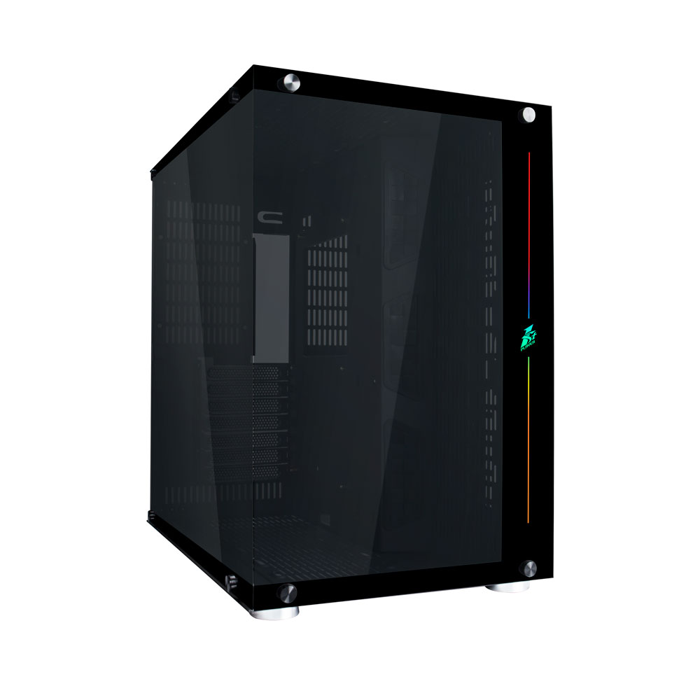 Carcasa Gaming 1STPLAYER SP8 / no PSU / Side-Window / 7x120mm / ATX / Black photo 1