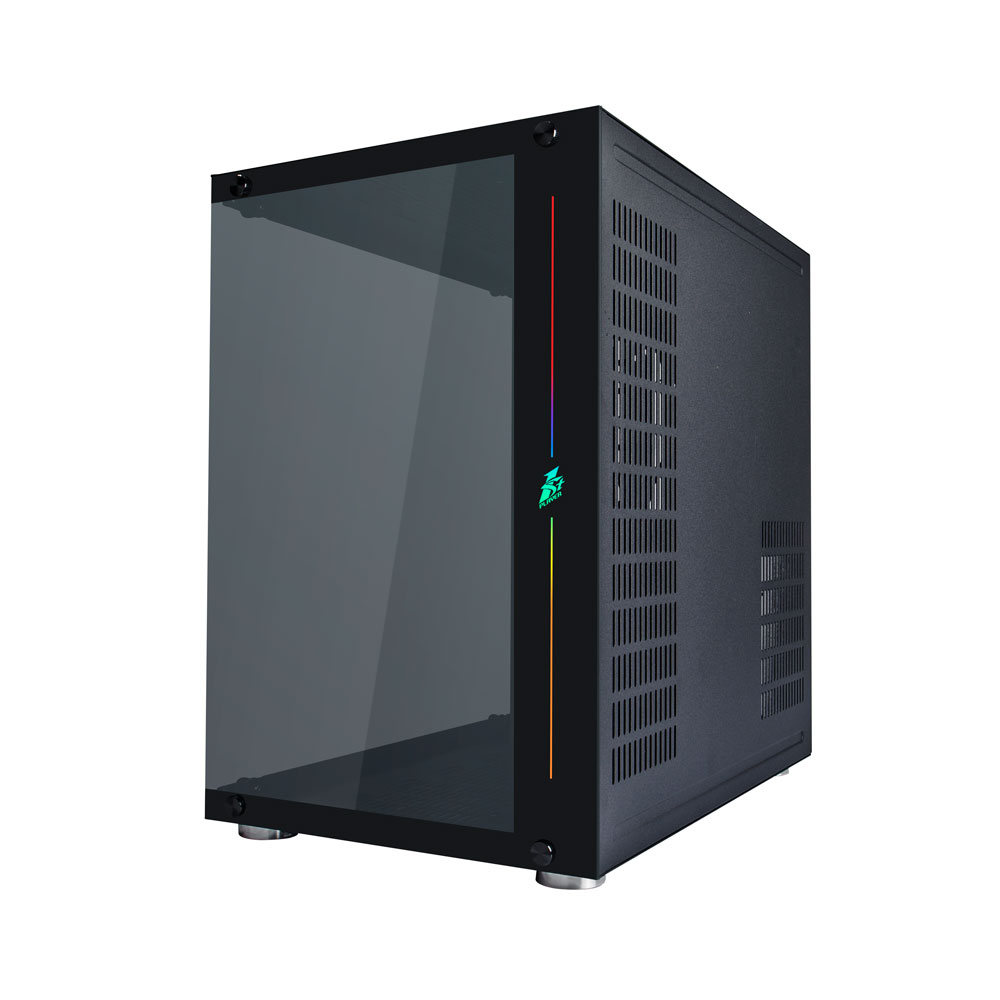Carcasa Gaming 1STPLAYER SP8 / no PSU / Side-Window / 7x120mm / ATX / Black photo 2