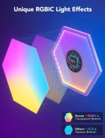 Шестиугольные световые панели GOVEE Glide Hexa Light Panels / 10 Pack / Wi-Fi + BT / Multicolor thumbnav 2