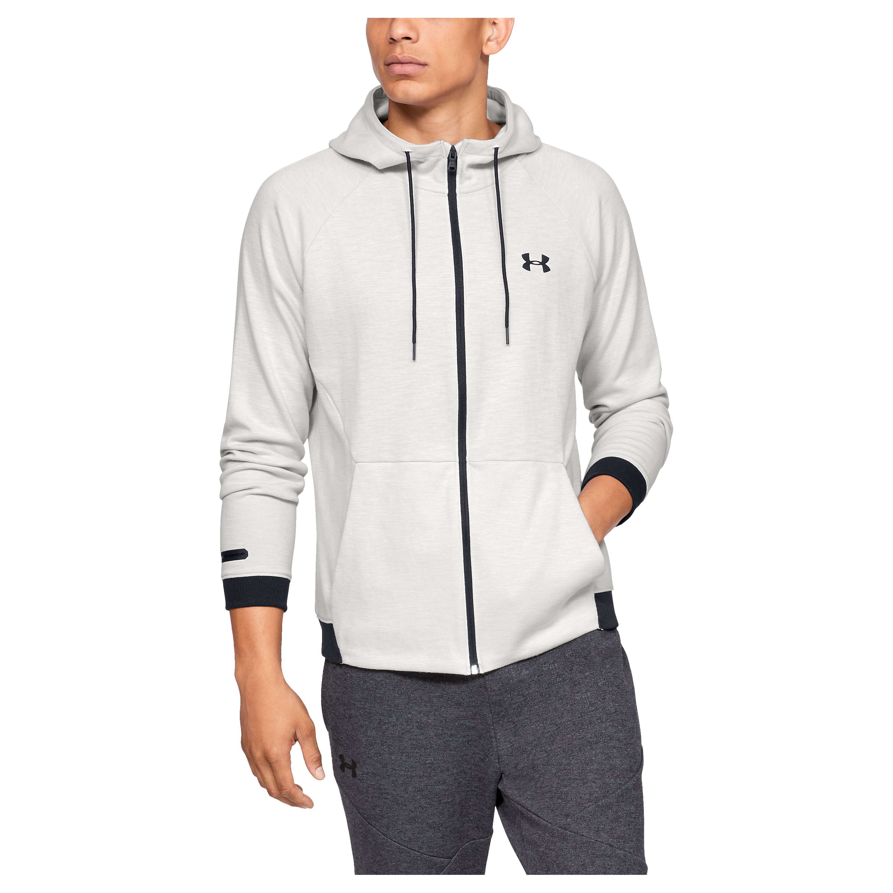 Hanorac pt bărbați Under Armour UNSTOPPABLE 2X KNIT FZ SM Alb photo 3
