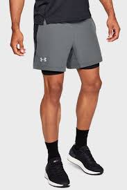 Шорты мужские Under Armour UA QUALIFIER SPEEDPOCKET 2-N-1 LG Серый photo 4