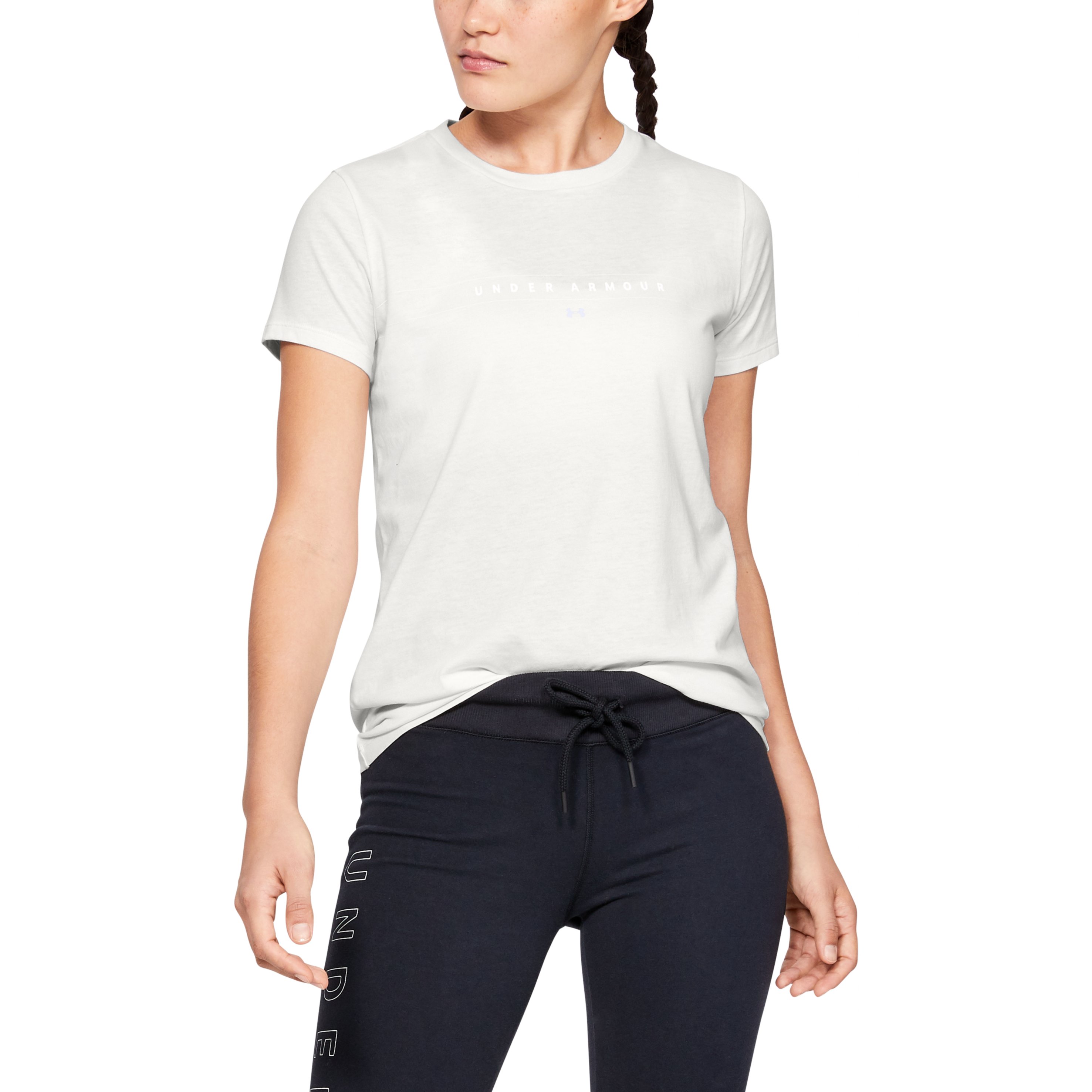 Футболка Under Armour GRAPHIC WM CLASSIC CREW / Женский / XS / Белый photo 2