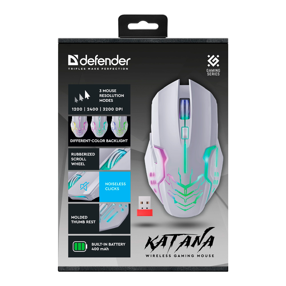 Mouse fara fir Defender Katana GM-511 Alb photo 9
