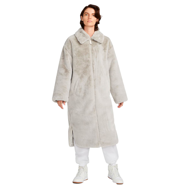 Scurta Nike W NSW FX FUR GFX AOP LNG JKT L Gri Femei photo 2