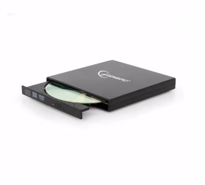 External DVDRW Drive Gembird DVD-USB-02, Portable-17mm, CDR/RW +24x/-24x, DVDR+8x/-8x, RW+6x/-6x, DL+6x, RAM 5x, USB2.0, Black, Retail 