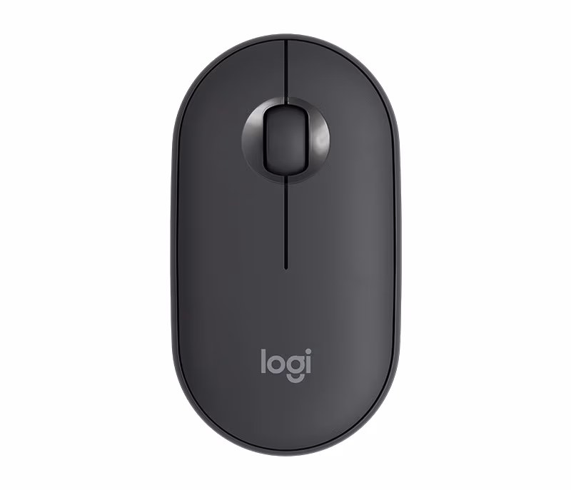 Logitech Wireless Mouse Pebble M350 Graphite, Optical Mouse for Notebooks, 1000 dpi, Nano receiver, Graphite, Retail 