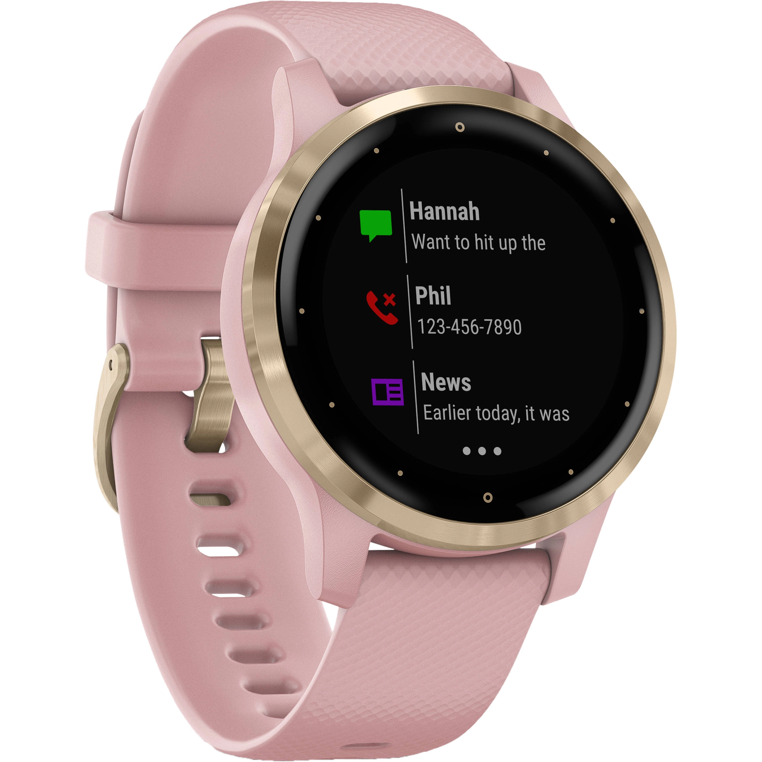 Garmin Vivoactive 4S, Dust Rose wich Light Gold Hardware