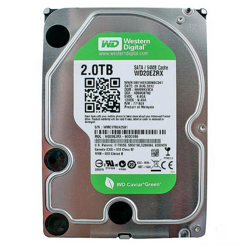 3.5" HDD 2.0TB Western Digital WD20EZRX Caviar® Green™, IntelliPower, 64Mb, SATAIII, FR photo 1