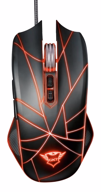 Trust Gaming GXT 160 Ture RGB Mouse, 250 - 4000 dpi, 7 Programmable button, RGB lighting, 1,7 m USB, Black