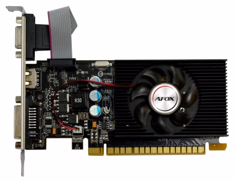 AFOX GeForce GT610 2GB DDR3, 64bit, 810/1333Mhz, VGA, DVI, HDMI, Single Fan, Low profile, (LP bracket included), Retail Pack